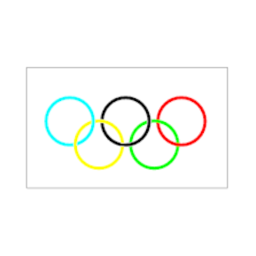 Olympic Flag logo vector