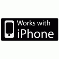 works with iphone Logo